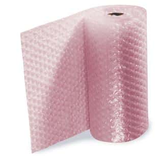 A photo of an anti-static perforated bubble roll.